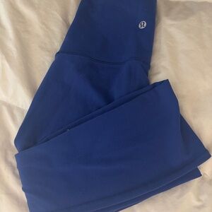 Bright blue lululemon leggings like new!